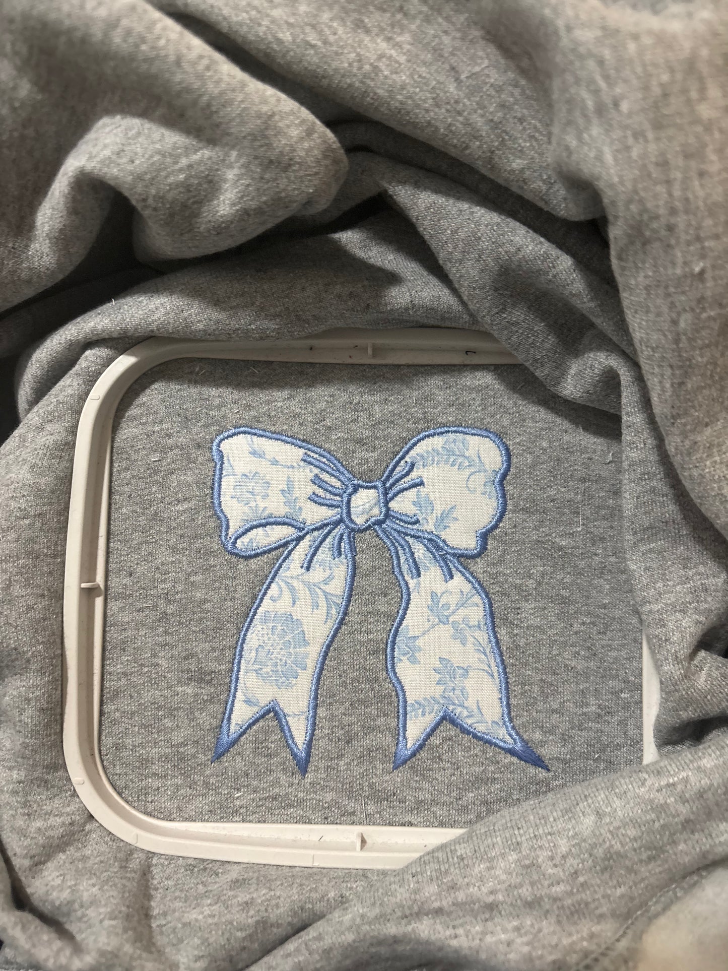 Blue Bow Hoodie (with lined hood)